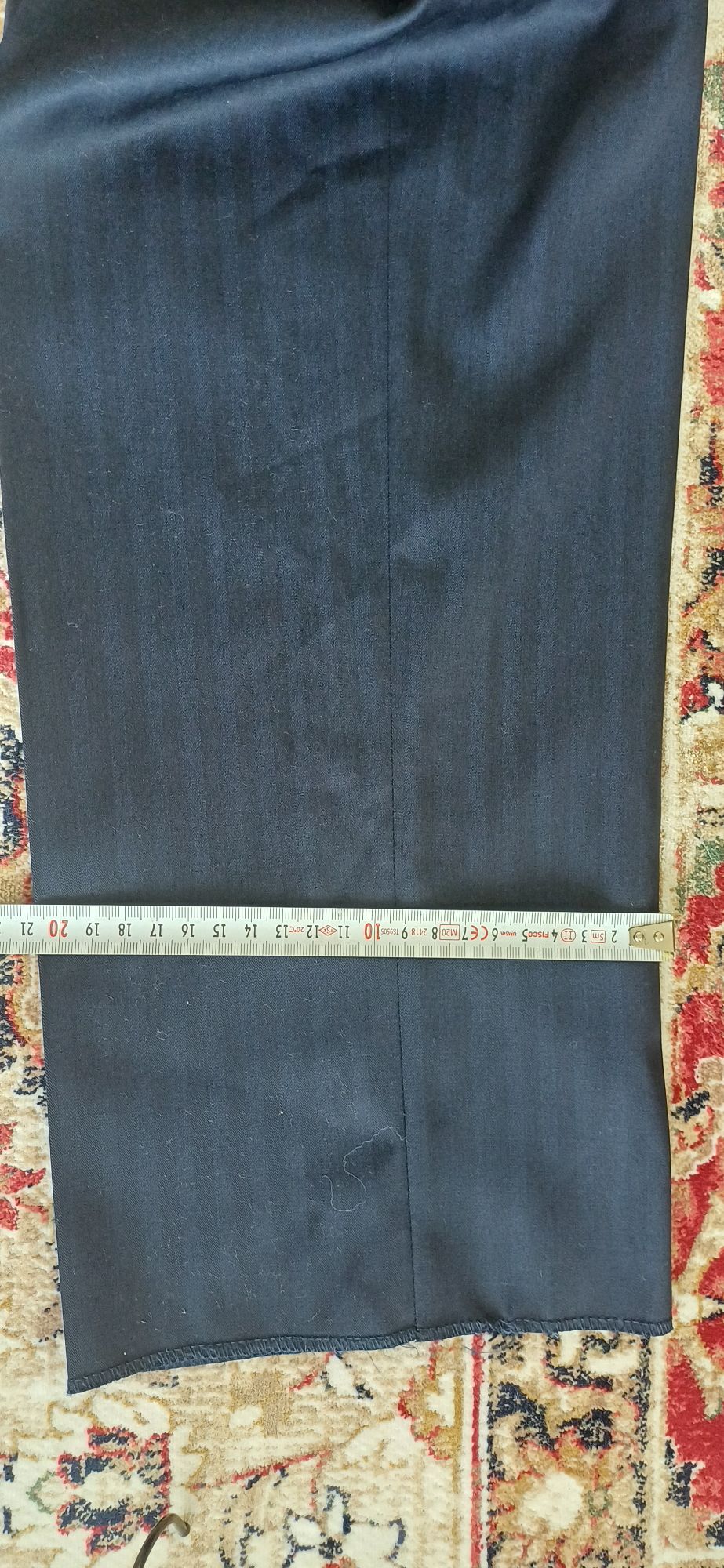 Isaia Lacivert Çizgili Klasik Pantolon — görsel 6/7