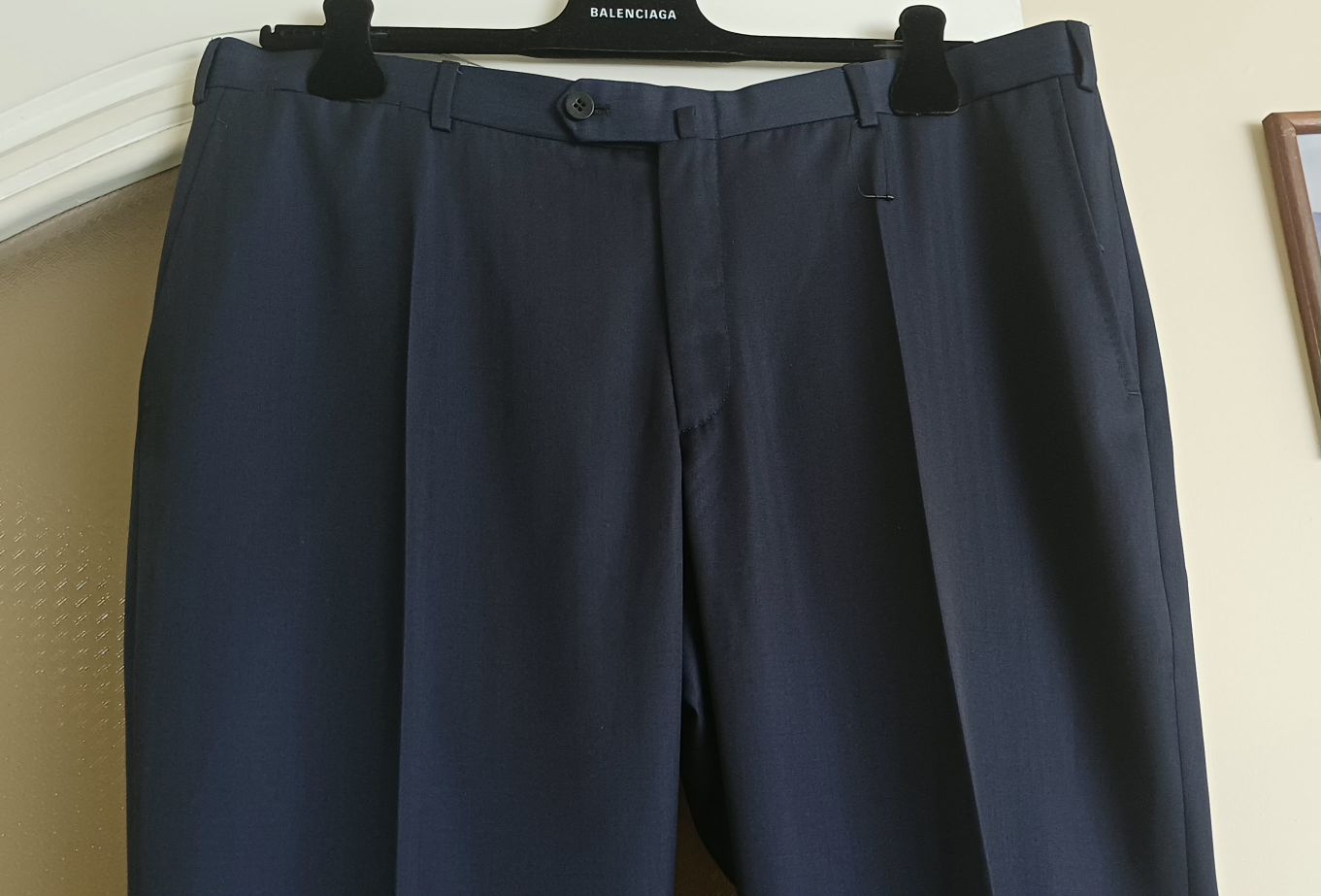 Isaia Lacivert Çizgili Klasik Pantolon — görsel 2/7