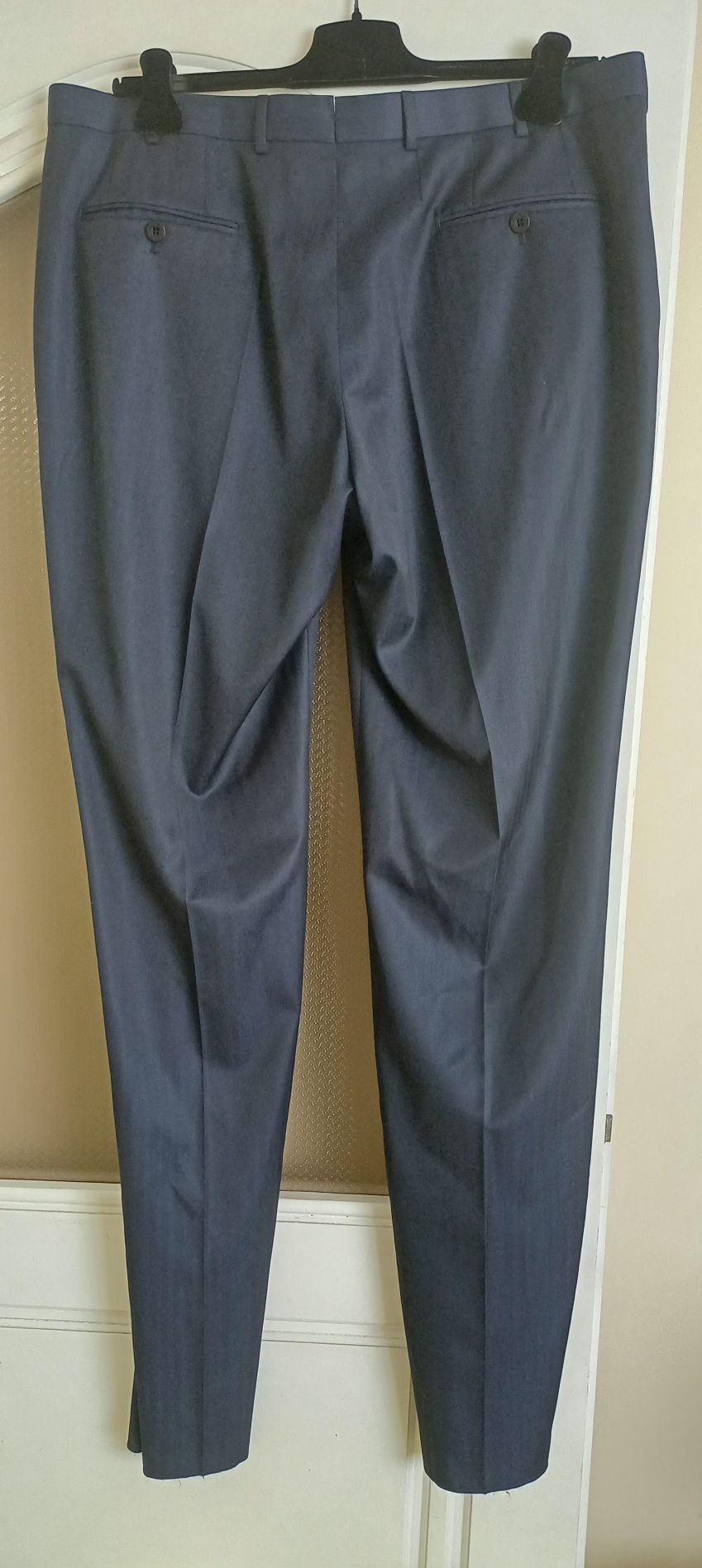 Isaia Lacivert Çizgili Klasik Pantolon — görsel 3/7