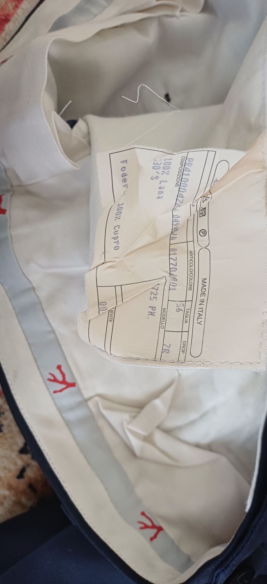 Isaia Lacivert Çizgili Klasik Pantolon — görsel 7/7