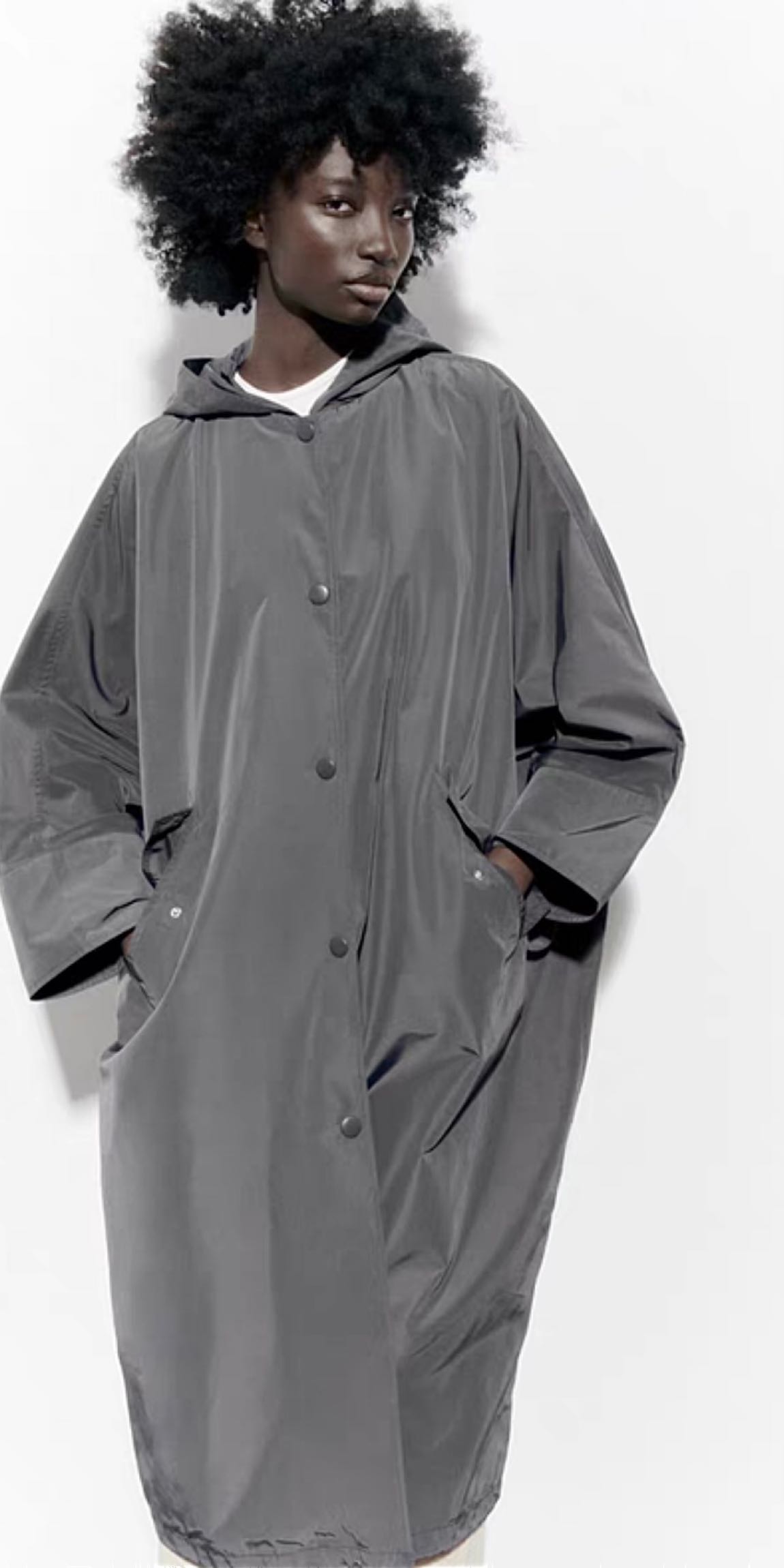 Zara Oversize Yağmurluk — görsel 3/10