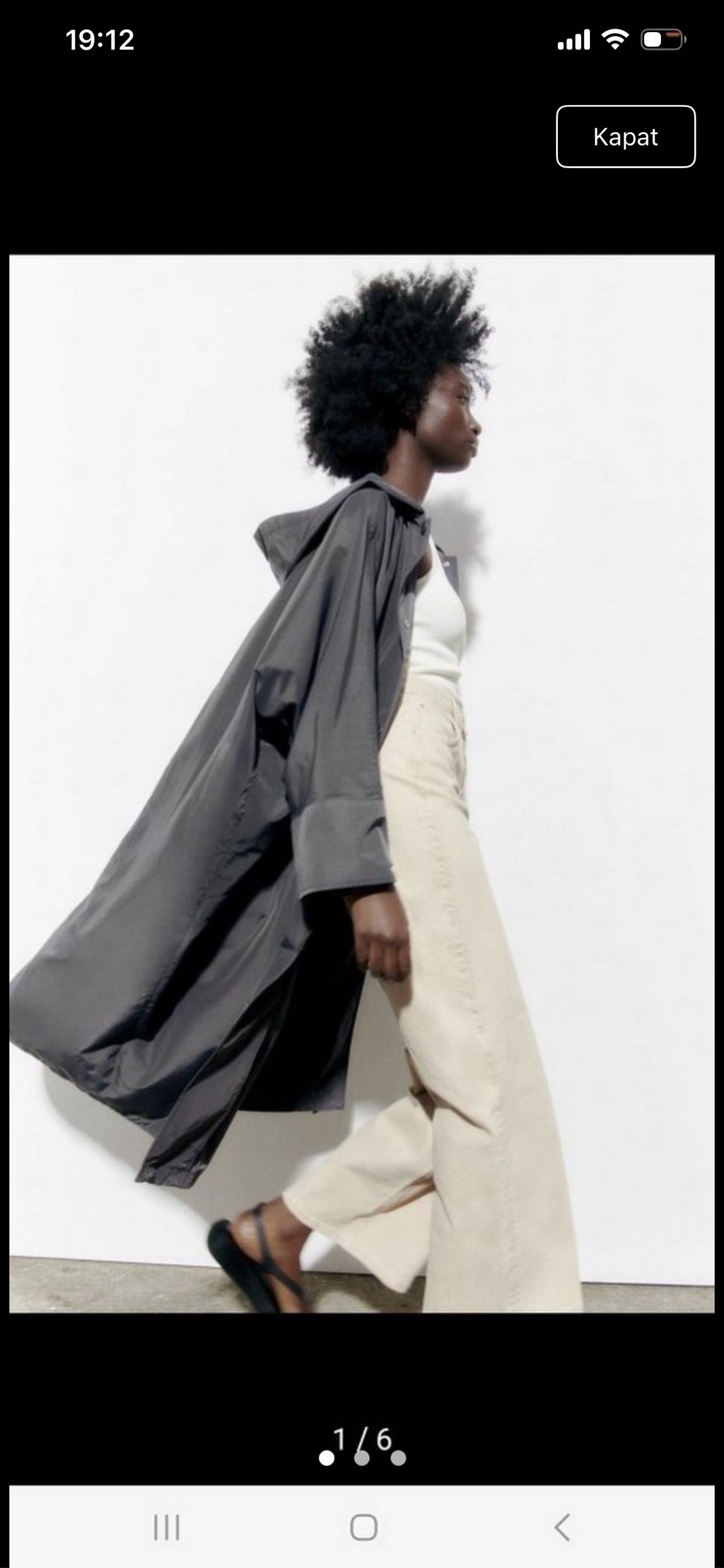 Zara Oversize Yağmurluk — görsel 5/10