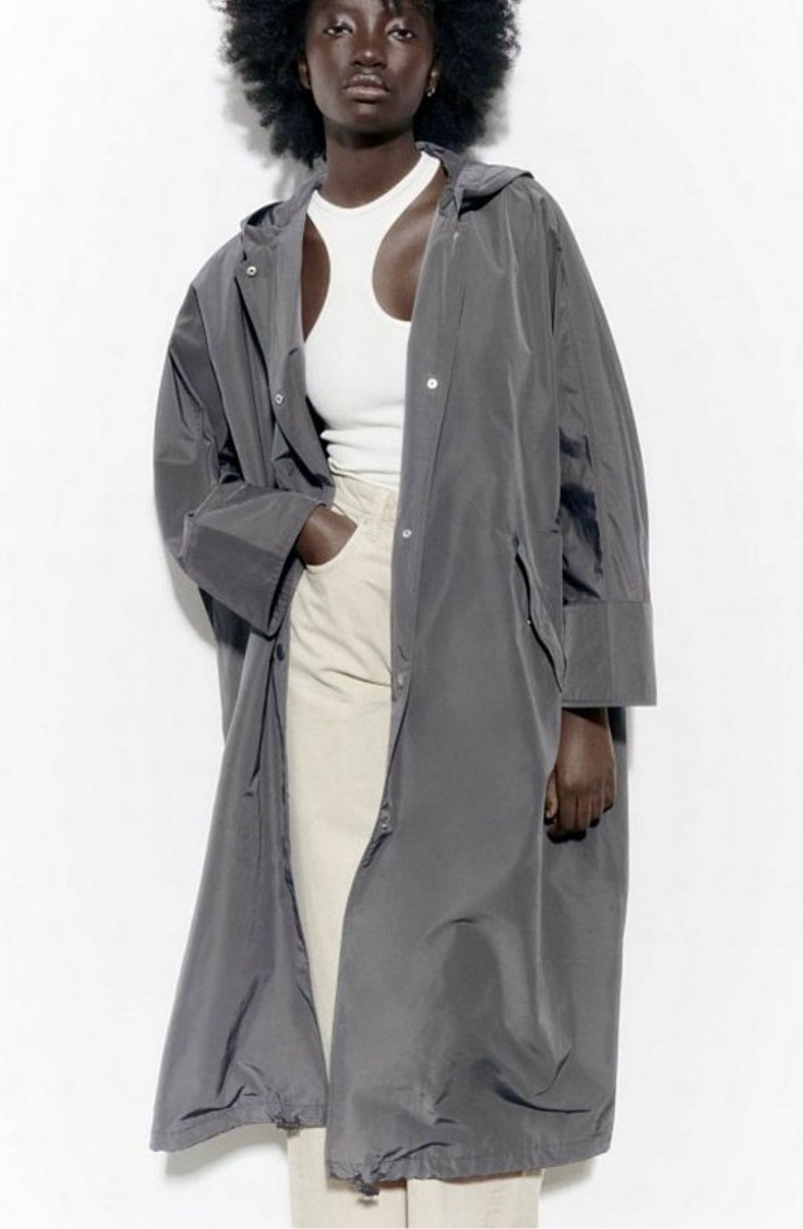 Zara Oversize Yağmurluk — görsel 4/10