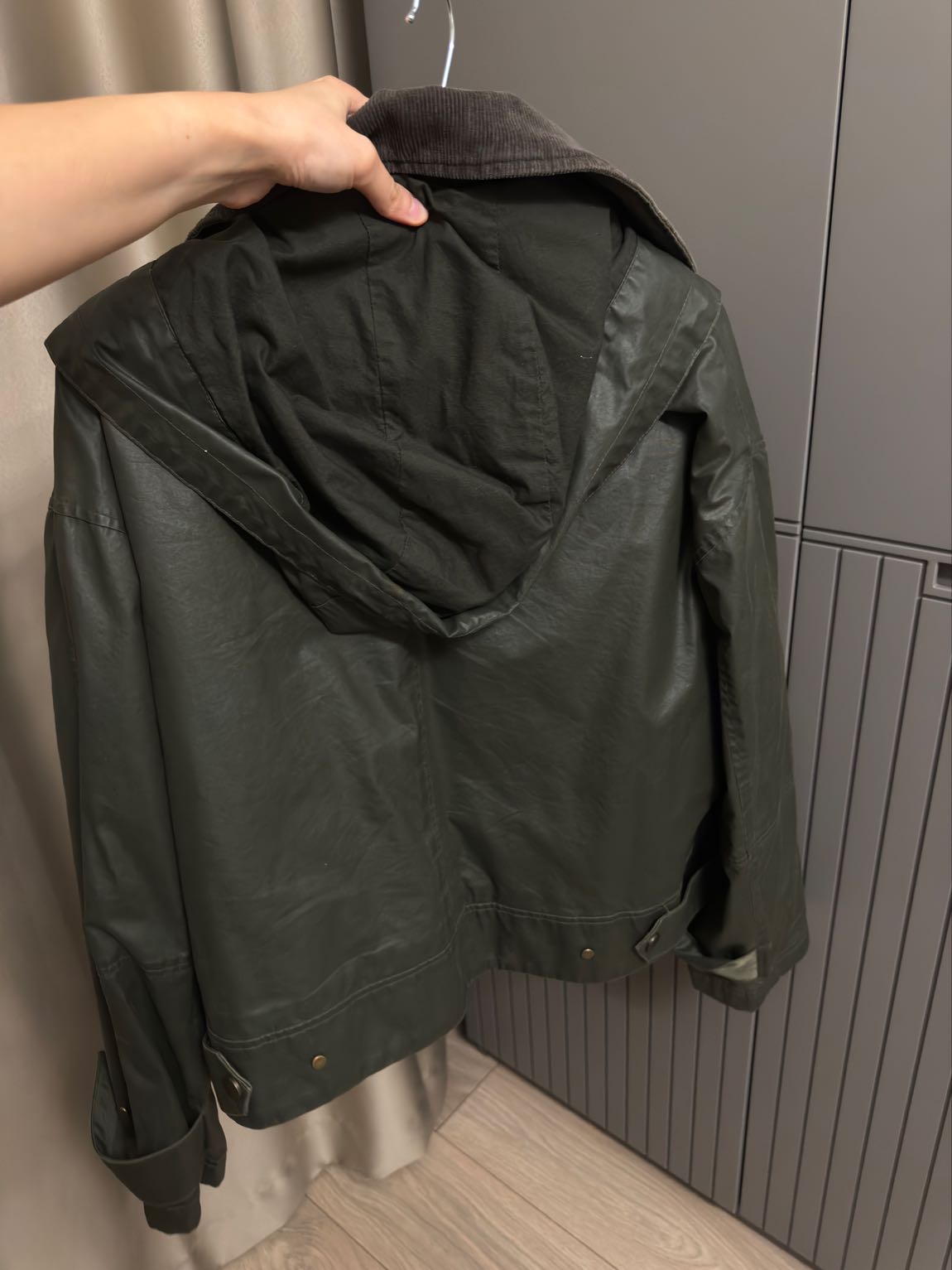 Zara mumlu görünümlü Haki Mont — görsel 8/8