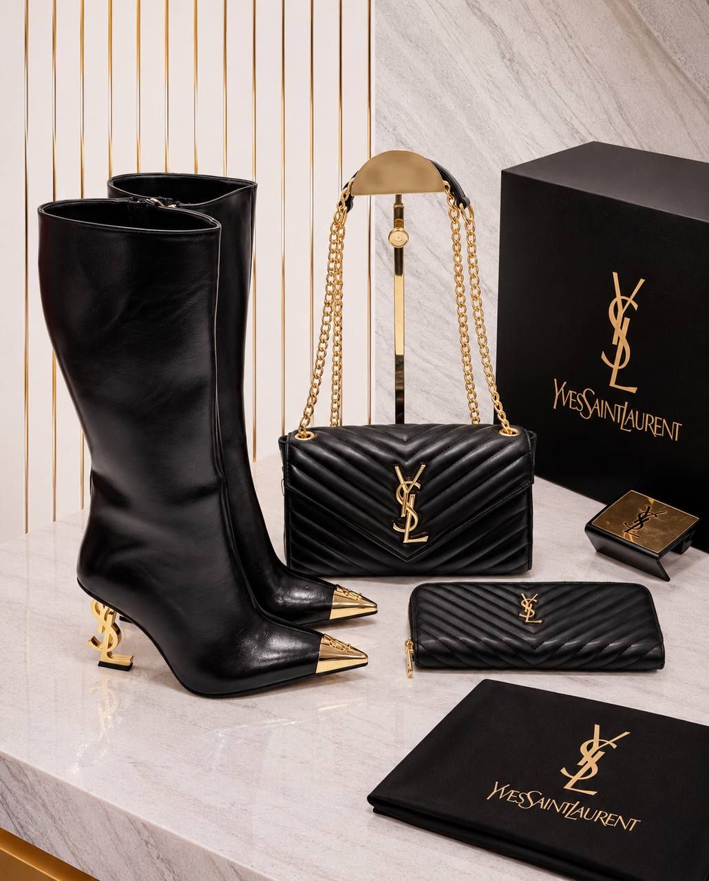 Yves Saint Laurent Çanta ve Bot Seti — görsel 10/10