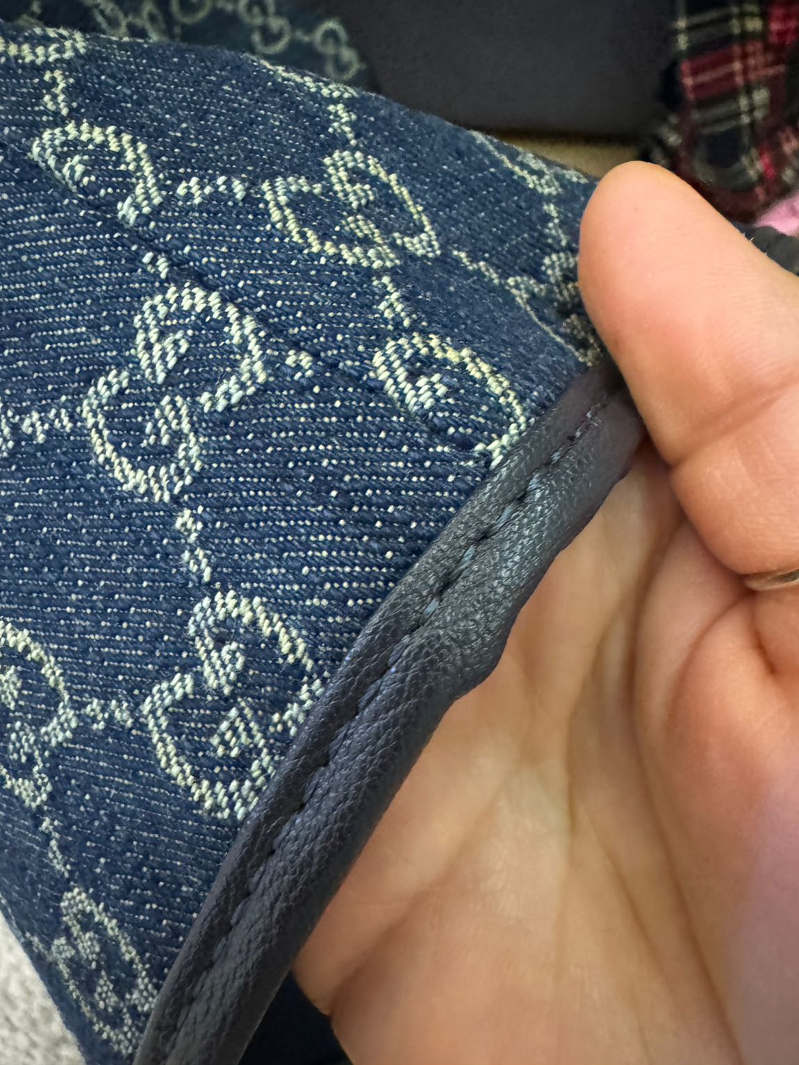 Gucc* monograme tote jean çanta — görsel 12/13