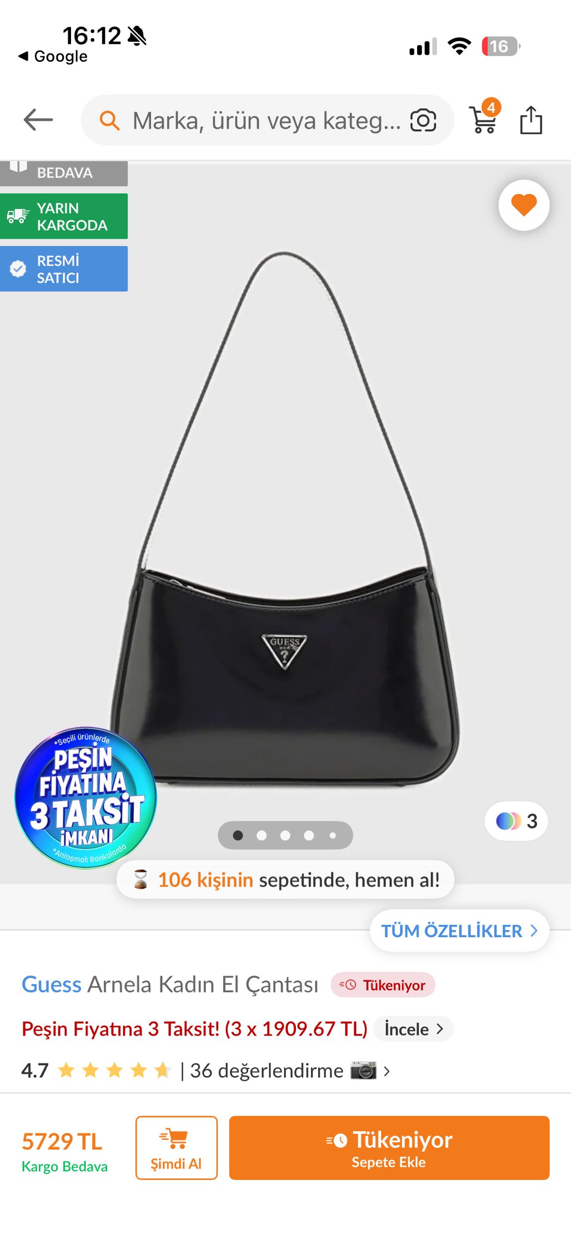 Guess Orijinal Çanta — görsel 2/10