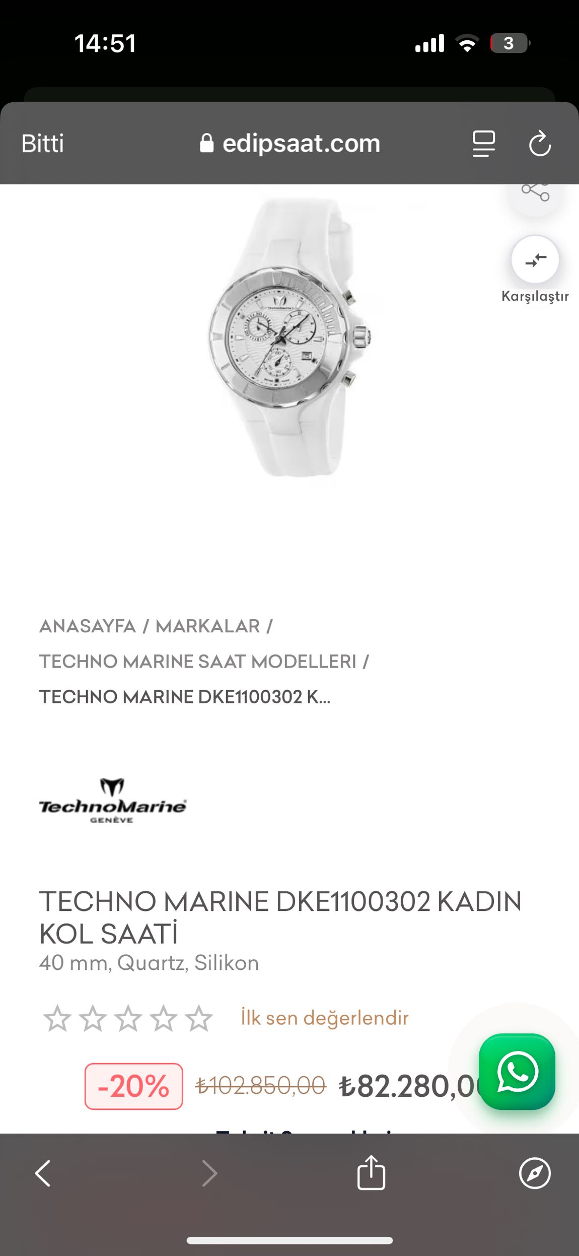 TechnoMarine Rose Gold Saat — görsel 13/14