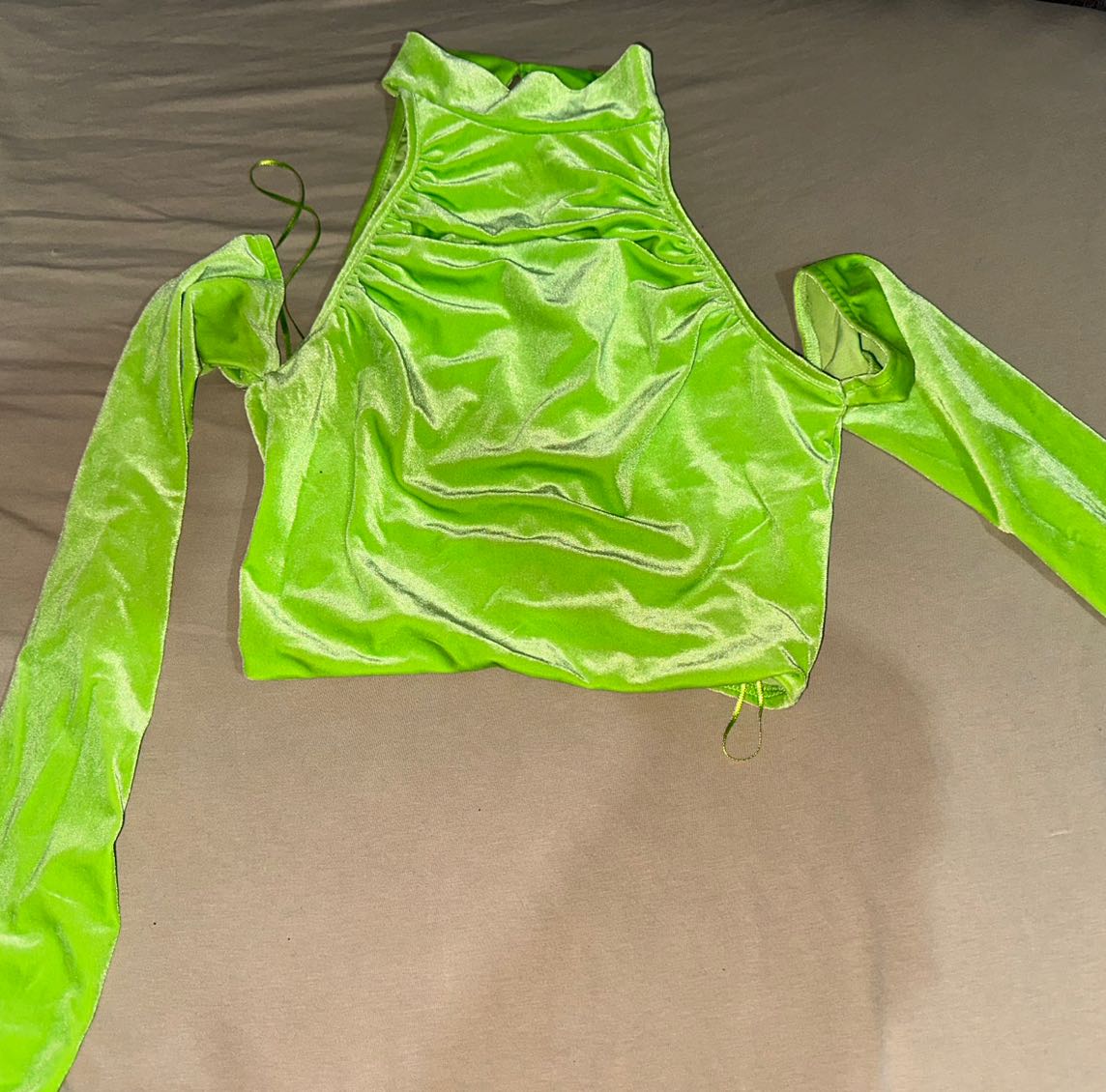 Yeşil Crop Bluz — görsel 2/2