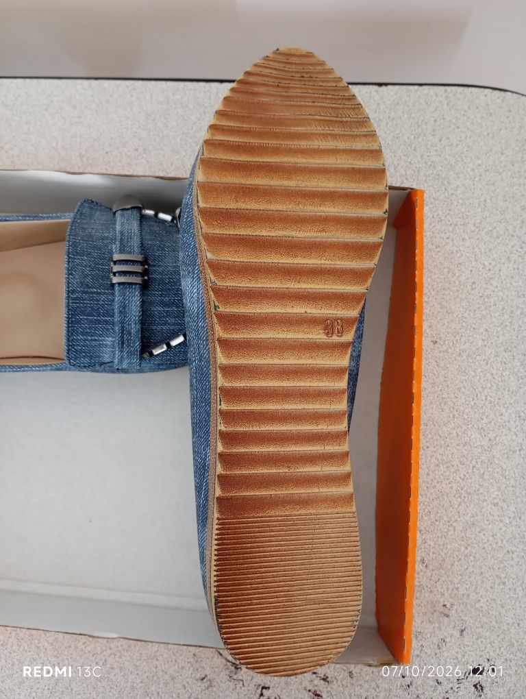 Mavi Jean Loafer Ayakkabı — görsel 3/3