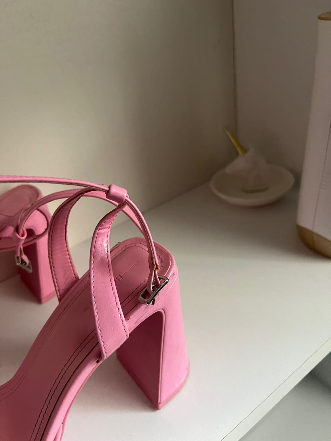 Pembe Platform Topuklu Sandalet — görsel 3/3