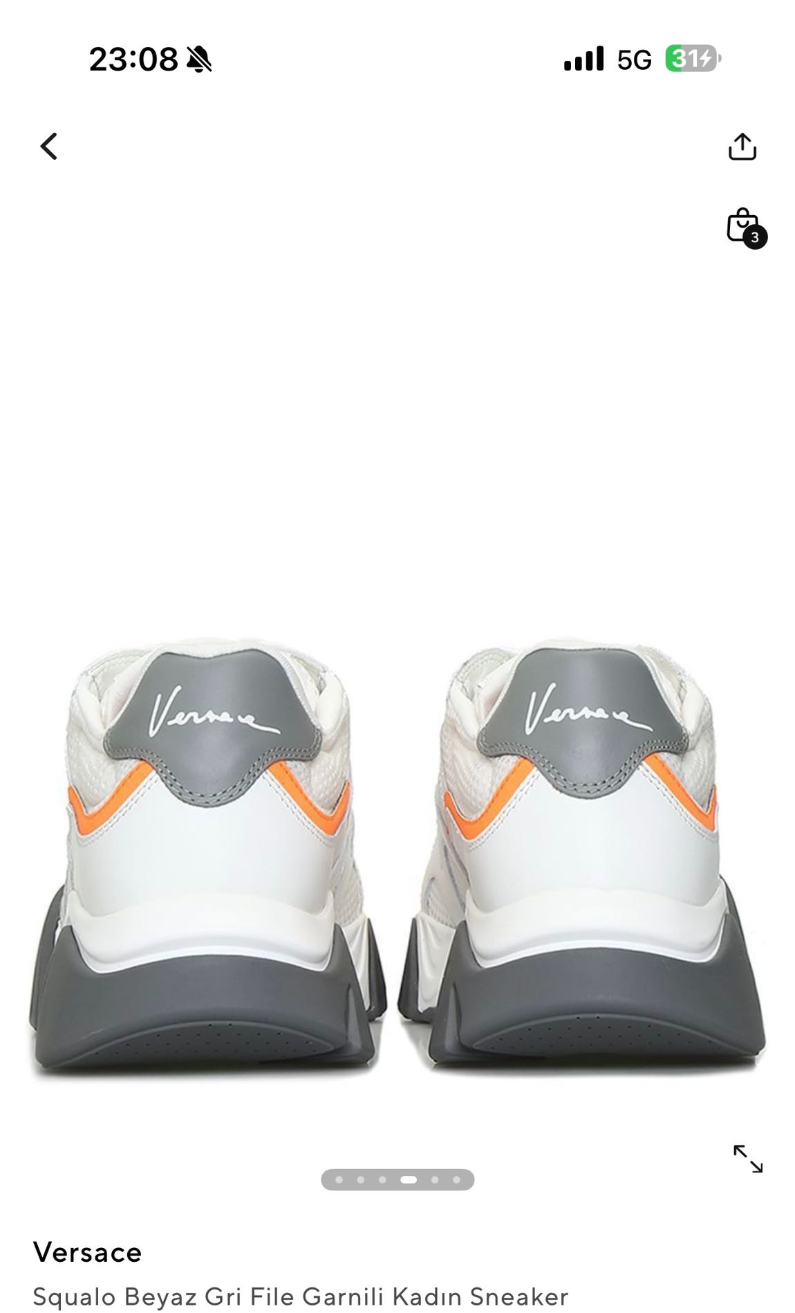 Versace Beyaz Turuncu Sneaker — görsel 4/11