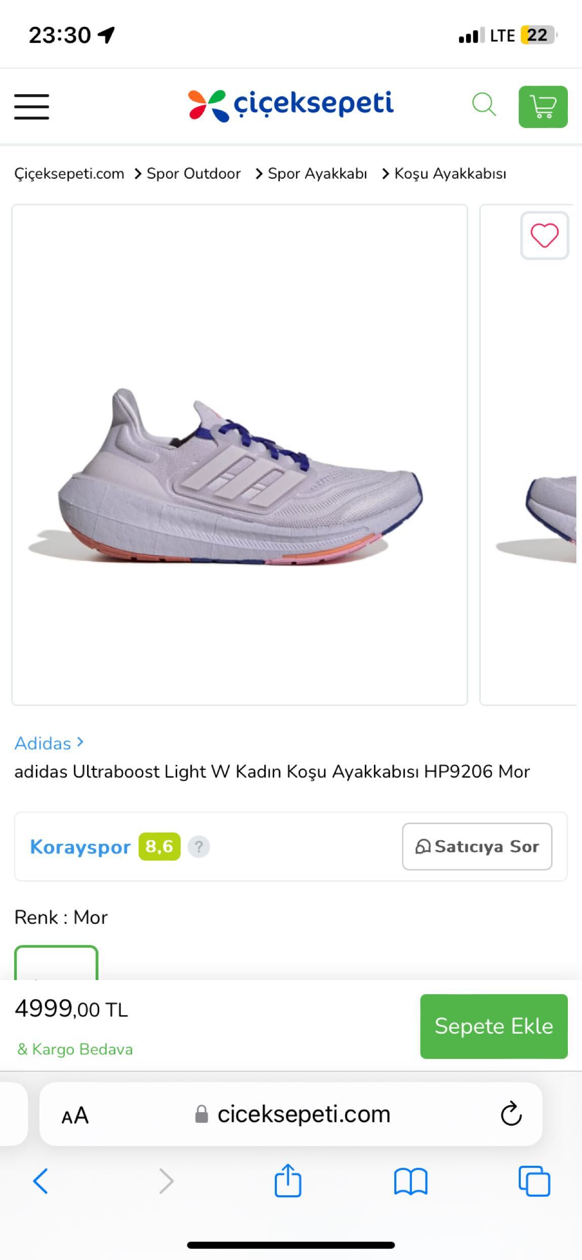 Adidas Kadın Spor Ayakkabı — görsel 5/5