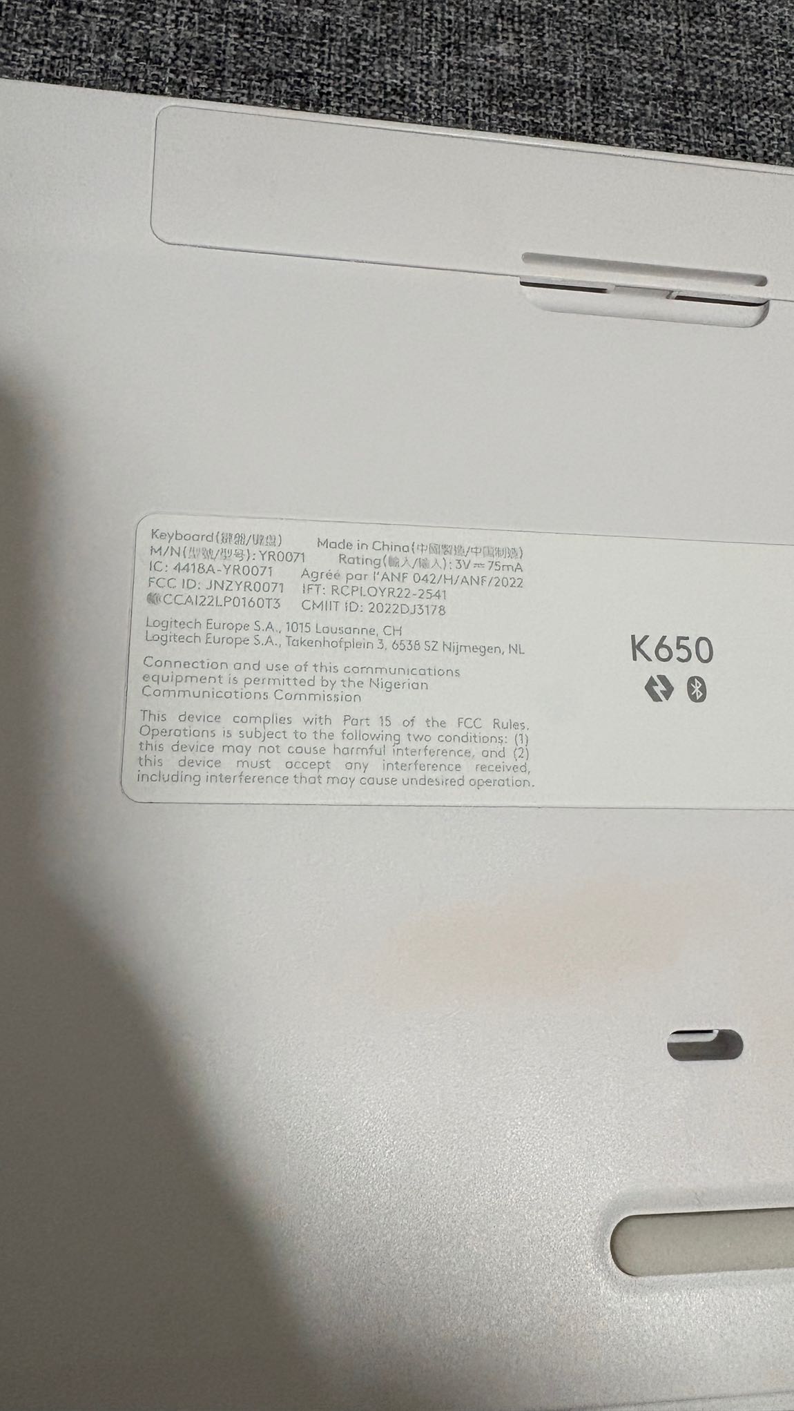 Logitech Kablosuz Klavye K650 — görsel 5/5