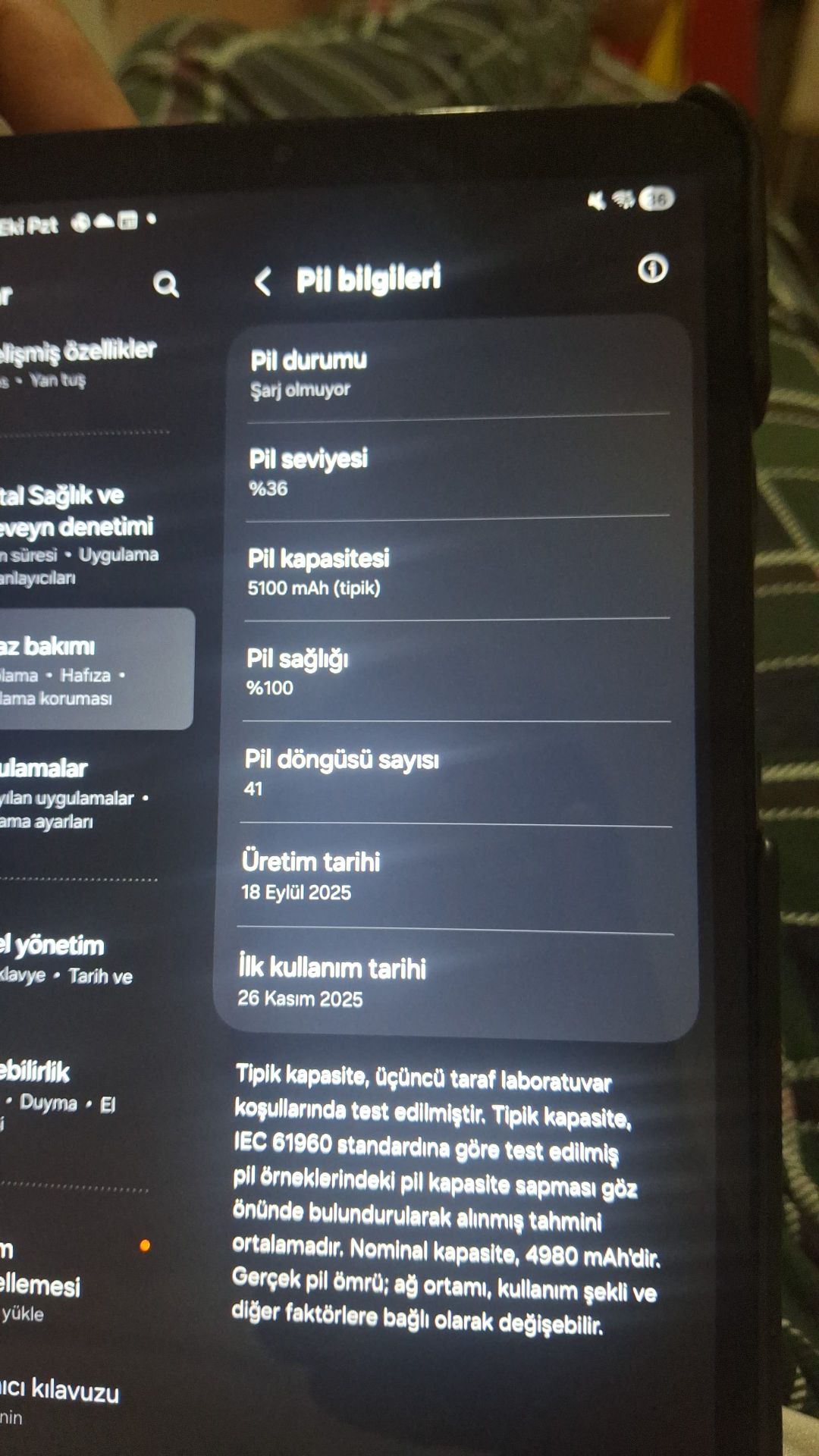 Samsung Galaxy TabA11 128gb 8gb ram — görsel 6/6