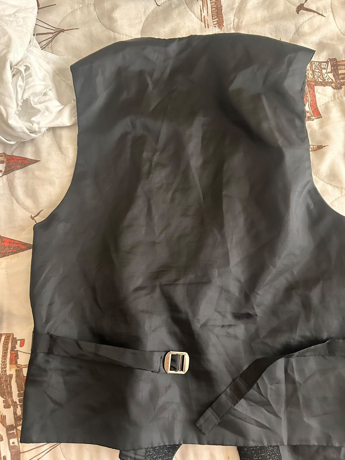 Desenli Siyah yelekli Blazer Ceket — görsel 7/8