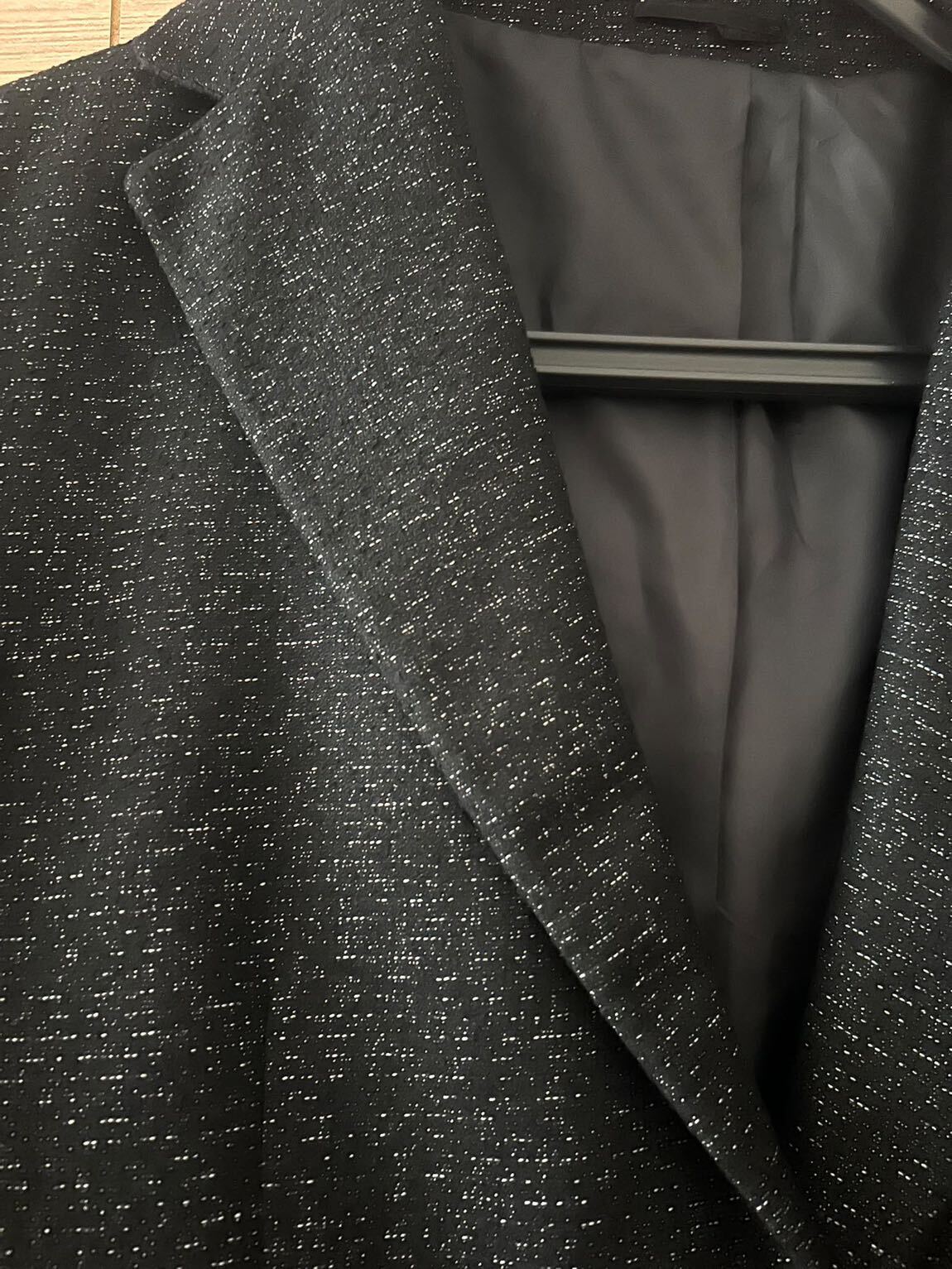 Desenli Siyah yelekli Blazer Ceket — görsel 3/8
