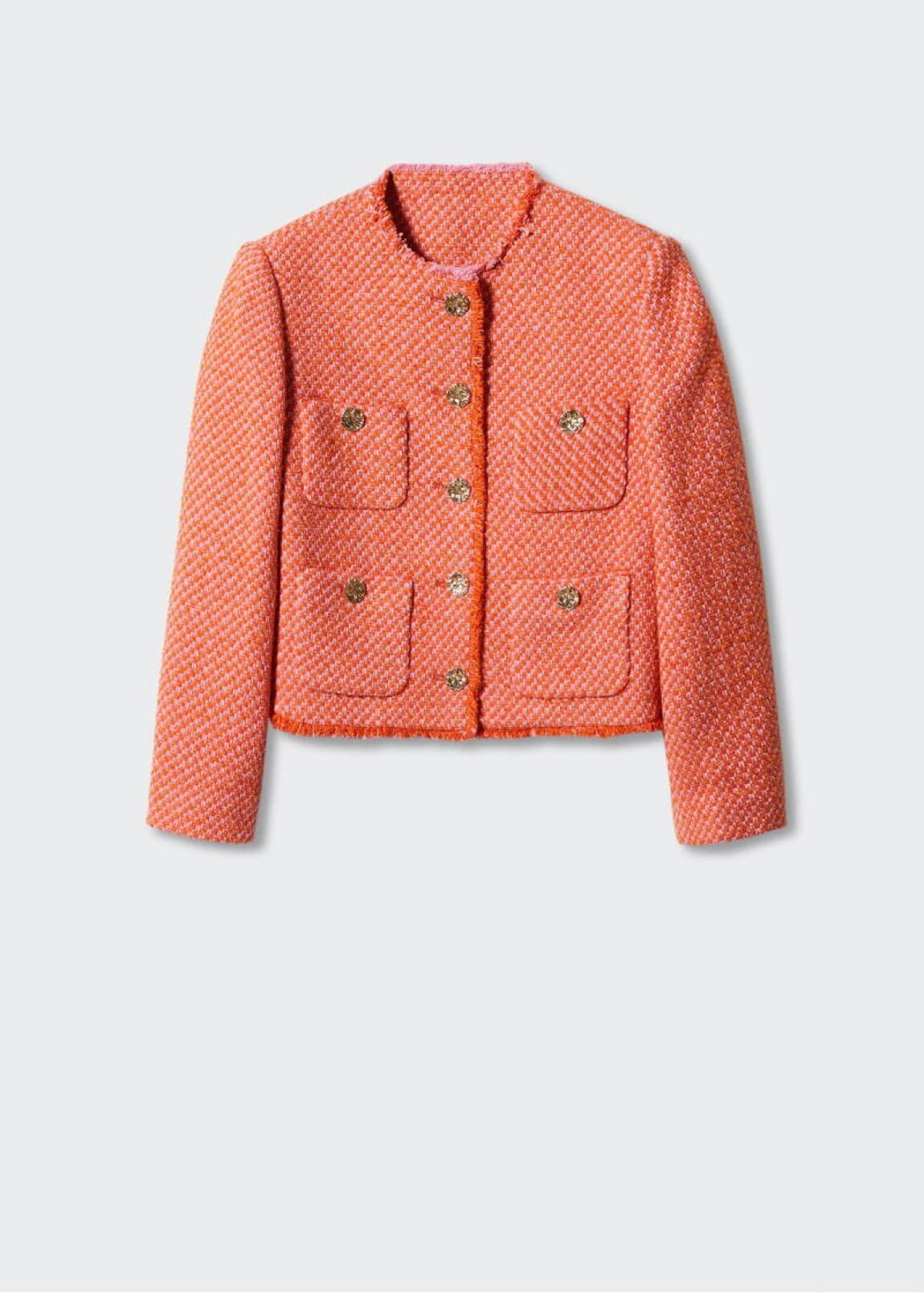 Mango Somon Tweed Ceket — görsel 3/7