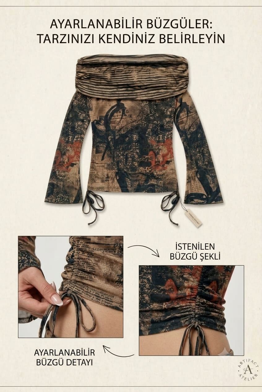 Urban Outfitters Desenli Bluz — görsel 4/4
