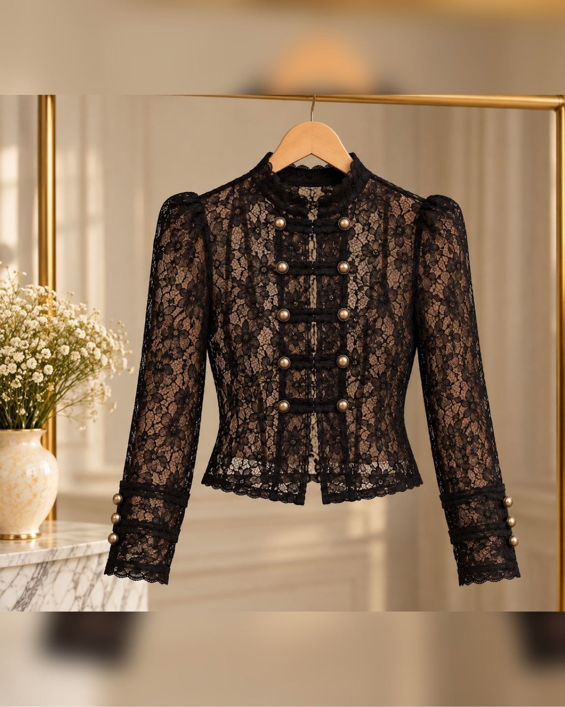 Siyah Dantel Blazer Ceket — görsel 3/8
