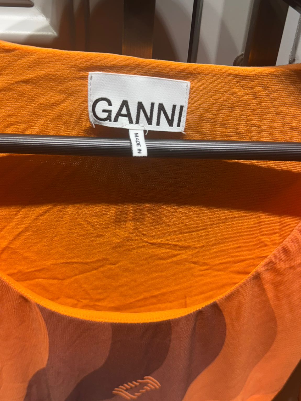 Ganni Turuncu Desenli Body — görsel 2/3