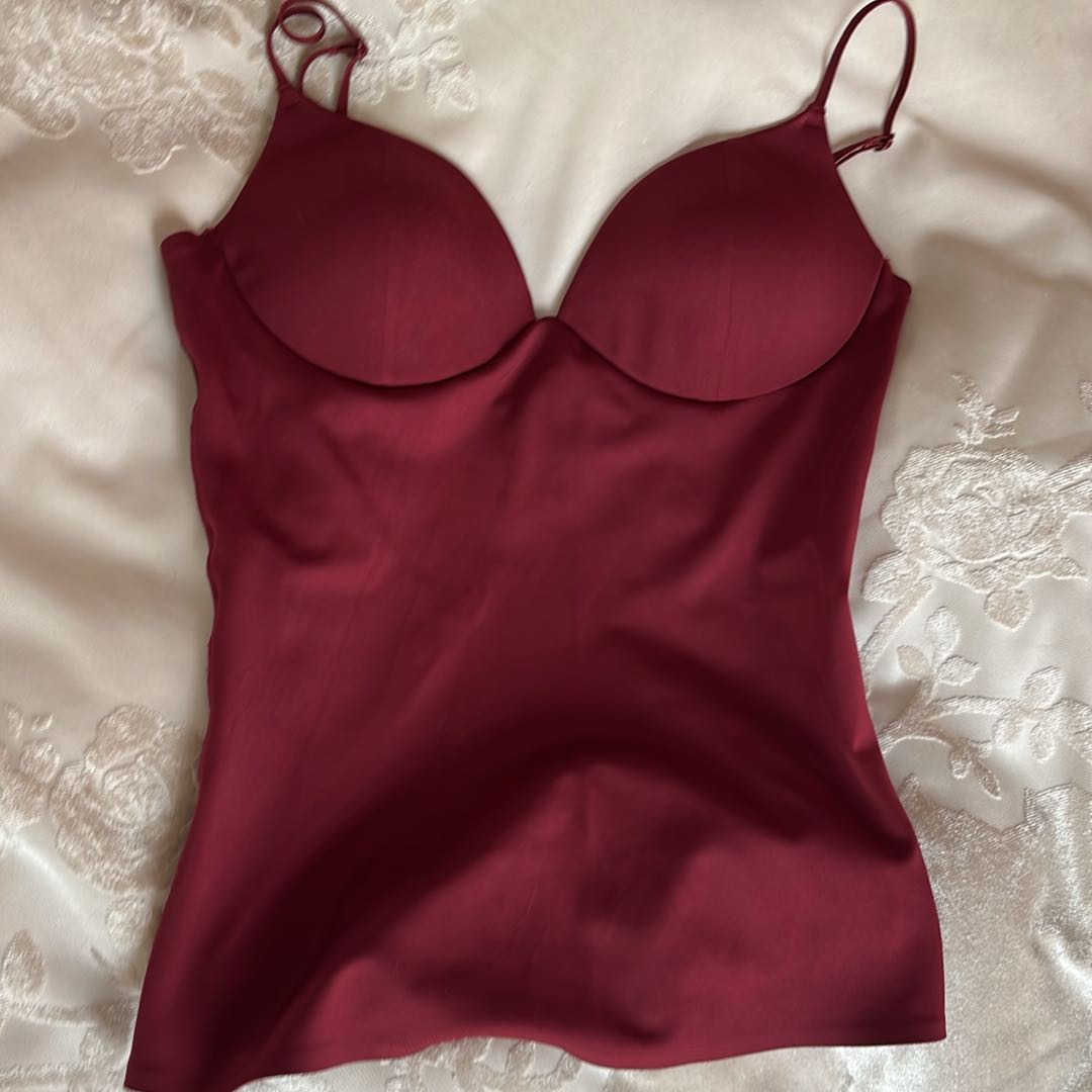 Zara Bordo Askılı Polamid Büstiyer — görsel 2/5