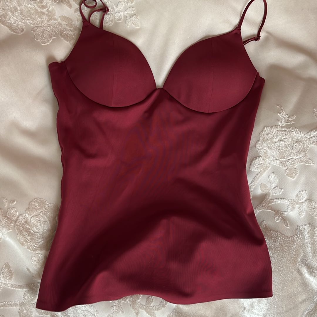 Zara Bordo Askılı Polamid Büstiyer — görsel 3/5
