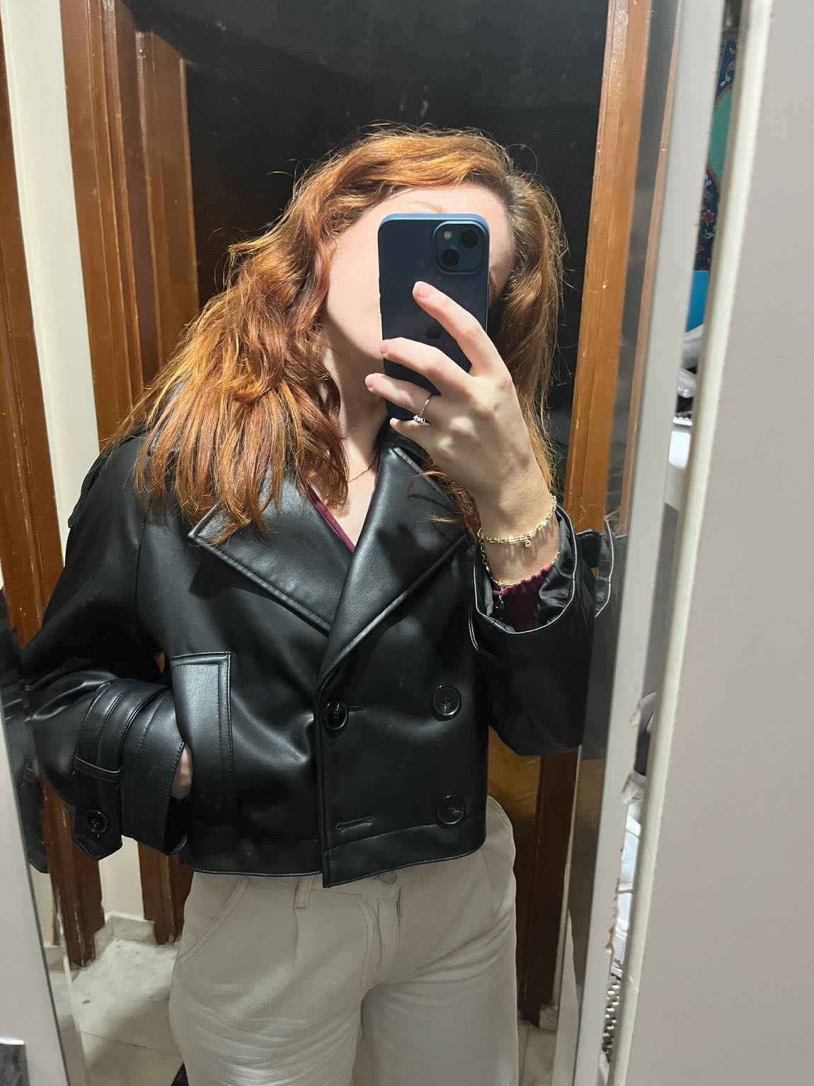 Zara Siyah Deri Ceket — görsel 8/8