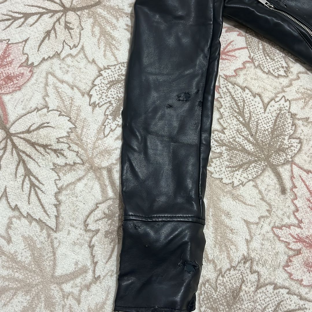 Pull & Bear Siyah Deri Ceket — görsel 3/4