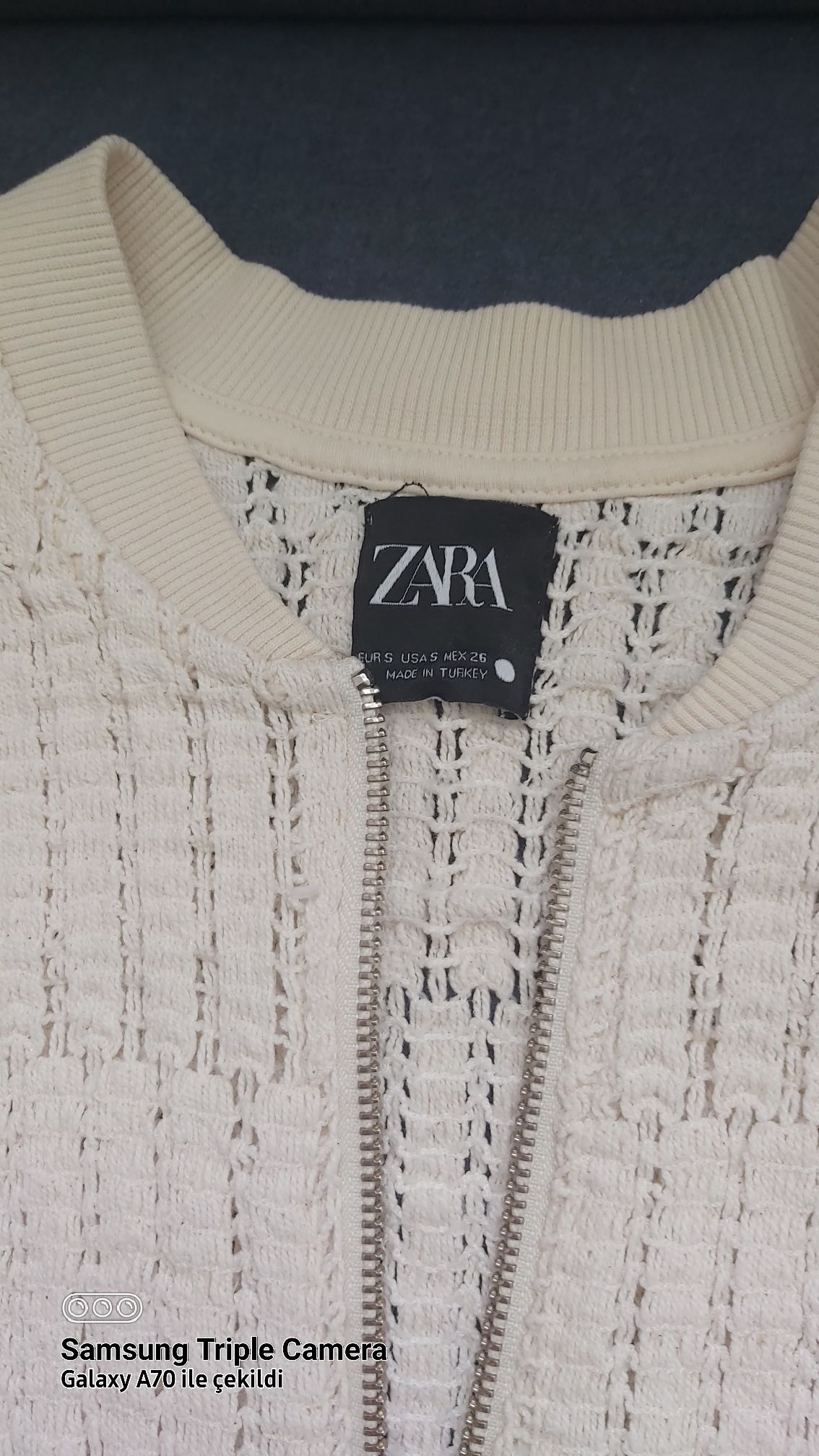 Zara Bej Bomber Ceket — görsel 5/7
