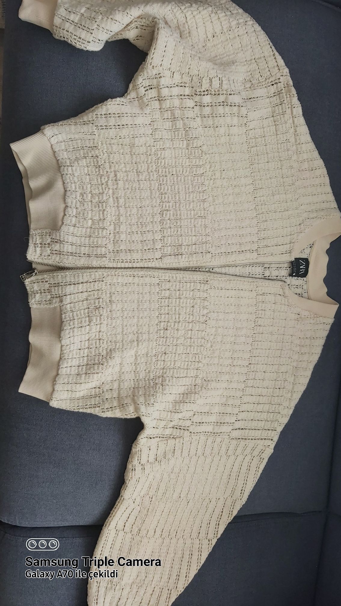 Zara Bej Bomber Ceket — görsel 3/7