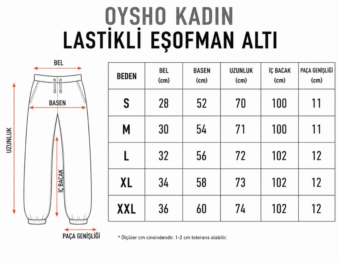 Oysho Lastikli Paça Eşofman Altı — görsel 6/6