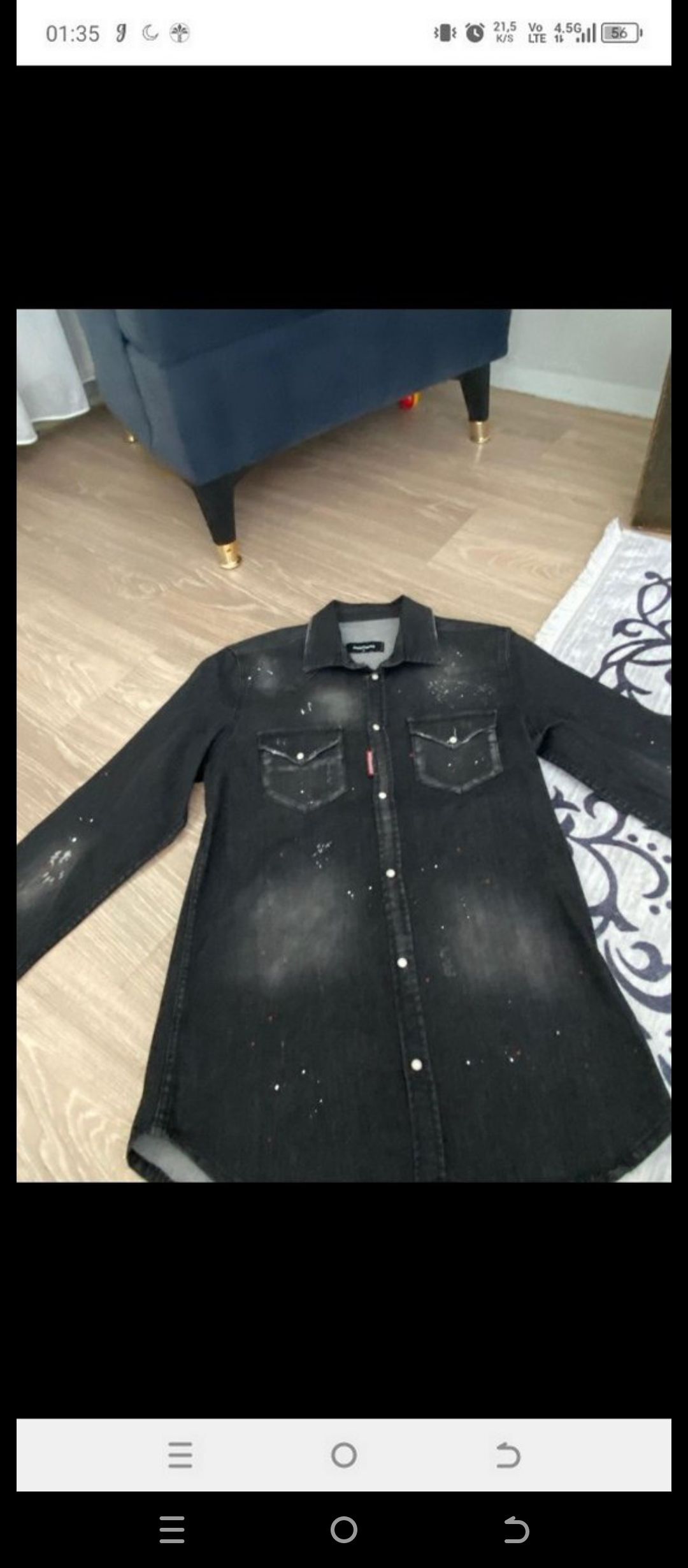 Dsquared2 Siyah Kot Gömlek — görsel 4/7
