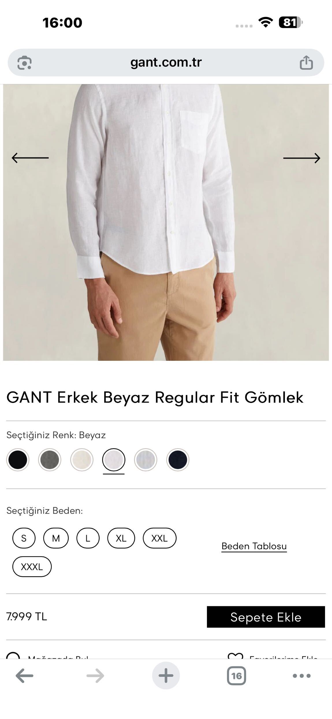 Gant Beyaz Gömlek — görsel 10/10