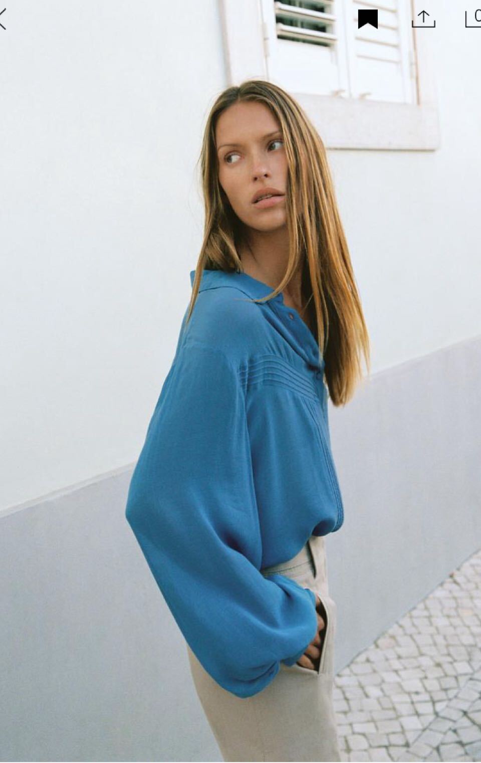 Zara dökümlü bluz gömlek — görsel 4/5