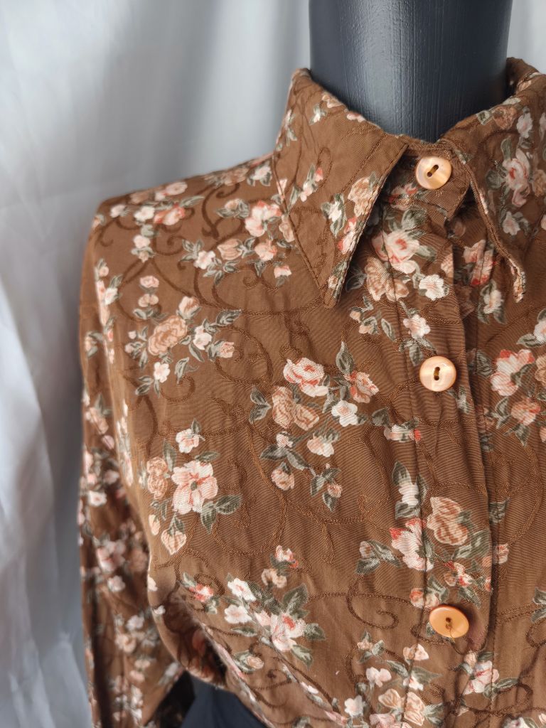 Çiçek Desenli dokulu vintage gömlek 5968 — görsel 7/14