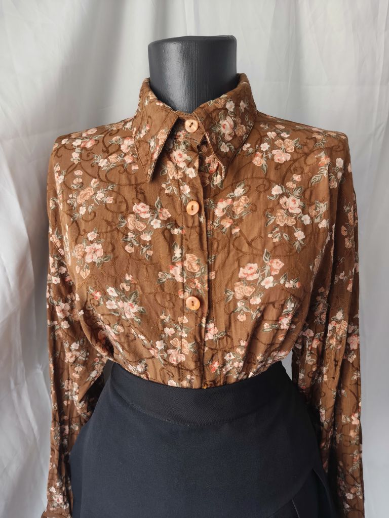 Çiçek Desenli dokulu vintage gömlek 5968 — görsel 6/14