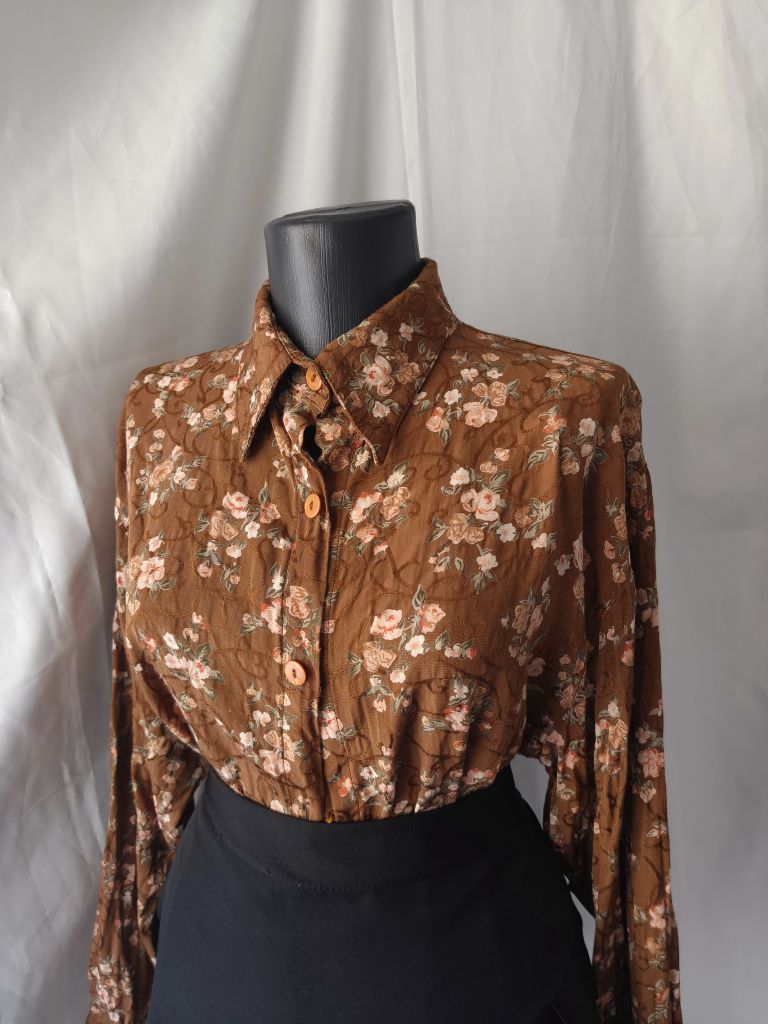 Çiçek Desenli dokulu vintage gömlek 5968 — görsel 13/14