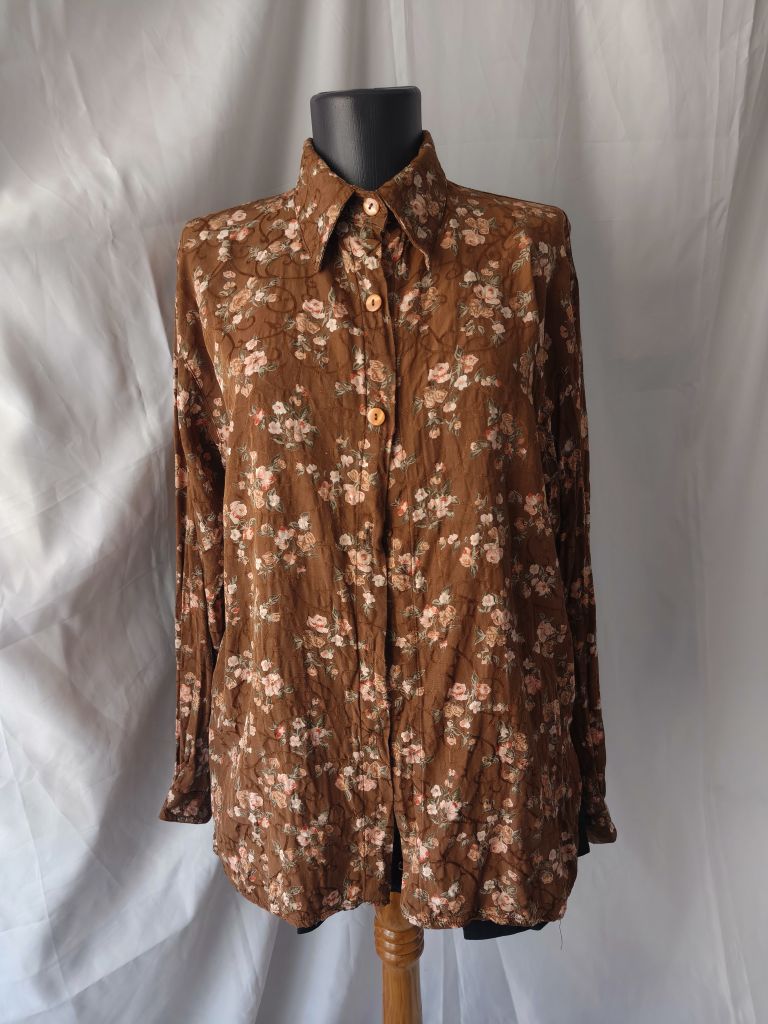 Çiçek Desenli dokulu vintage gömlek 5968 — görsel 9/14