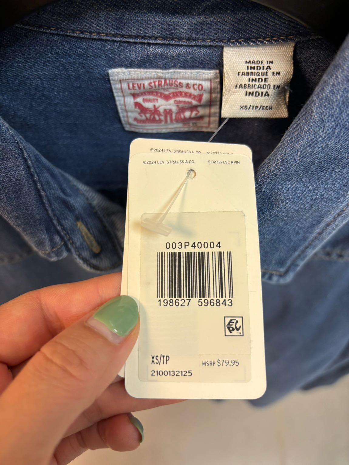 Levi's Denim Bluz (Mavi-XS) ✨Yeni✨ — görsel 3/4