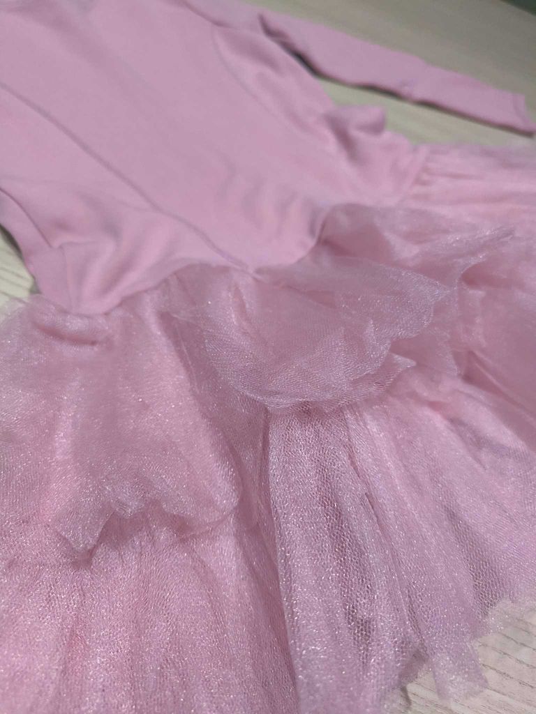 Pembe Katmanlı Tül Elbise — görsel 2/6