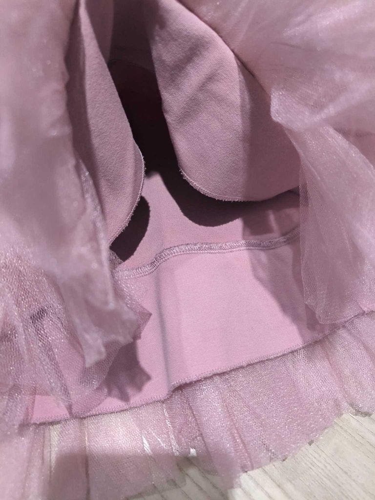 Pembe Katmanlı Tül Elbise — görsel 3/6