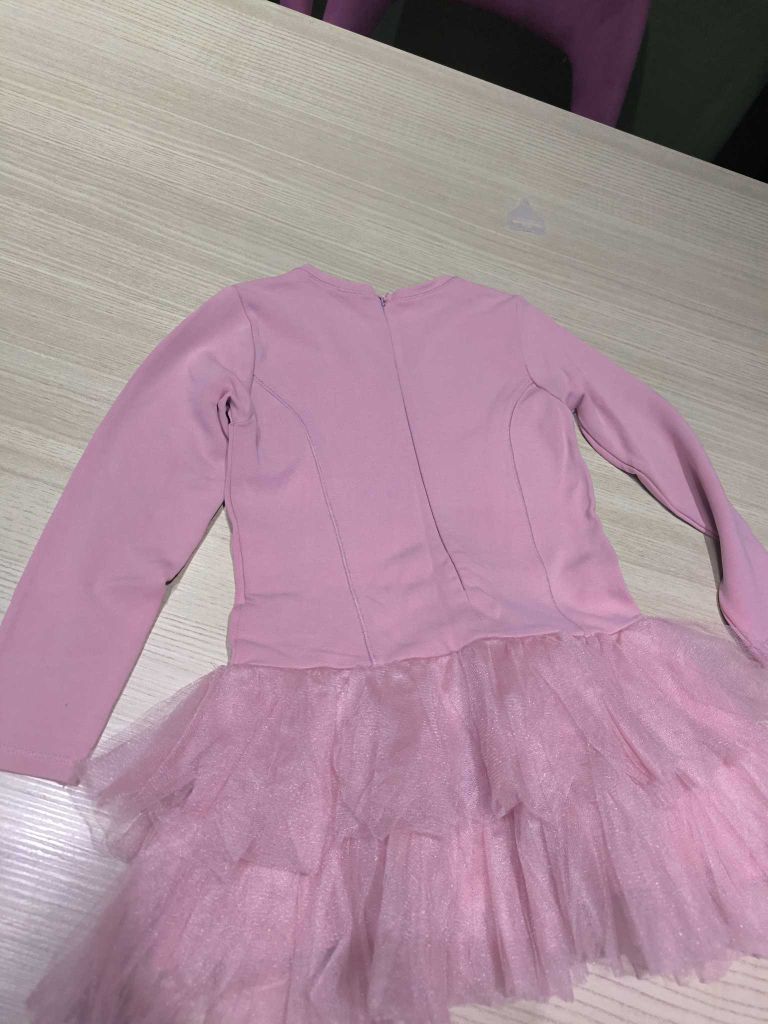Pembe Katmanlı Tül Elbise — görsel 6/6