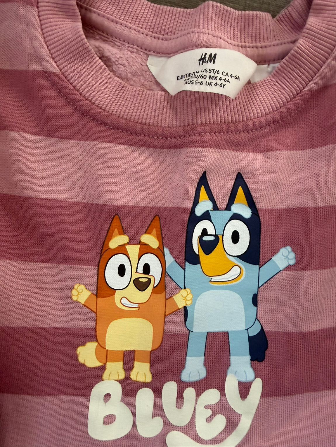 H&M Bluey Desenli Pembe Elbise 4-6 Yaş — görsel 2/3