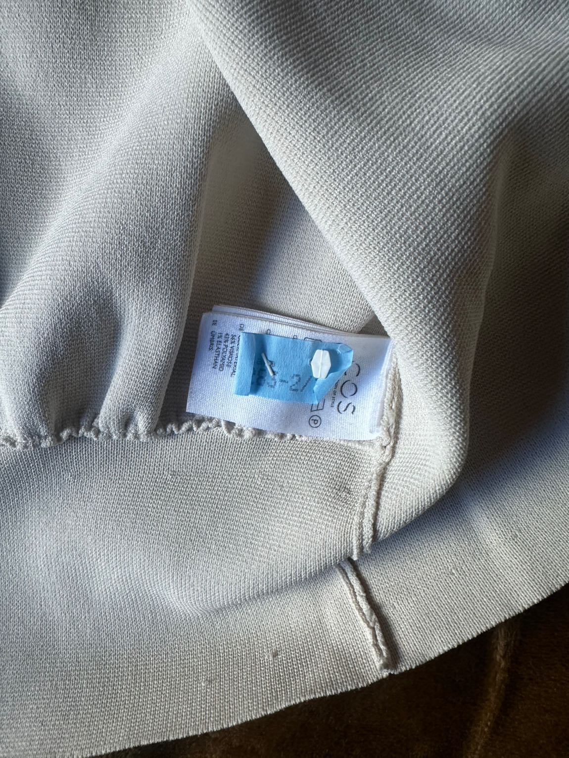 Krem Fermuarlı TRİKO HIRKA CEKET COS — görsel 3/8