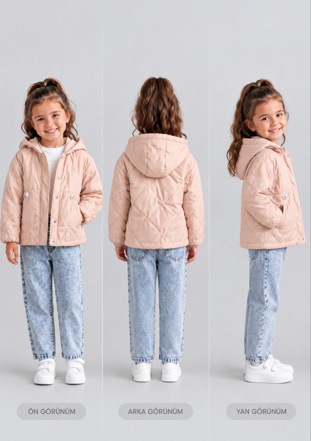 Kız Çocuk Mont,Kot Pantolon,Sweat Takımı — görsel 2/10