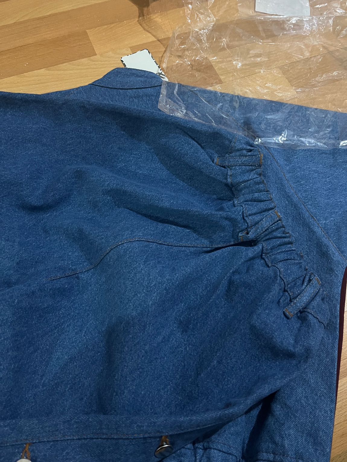 Bordo Denim Detaylı İkili Takım — görsel 4/5
