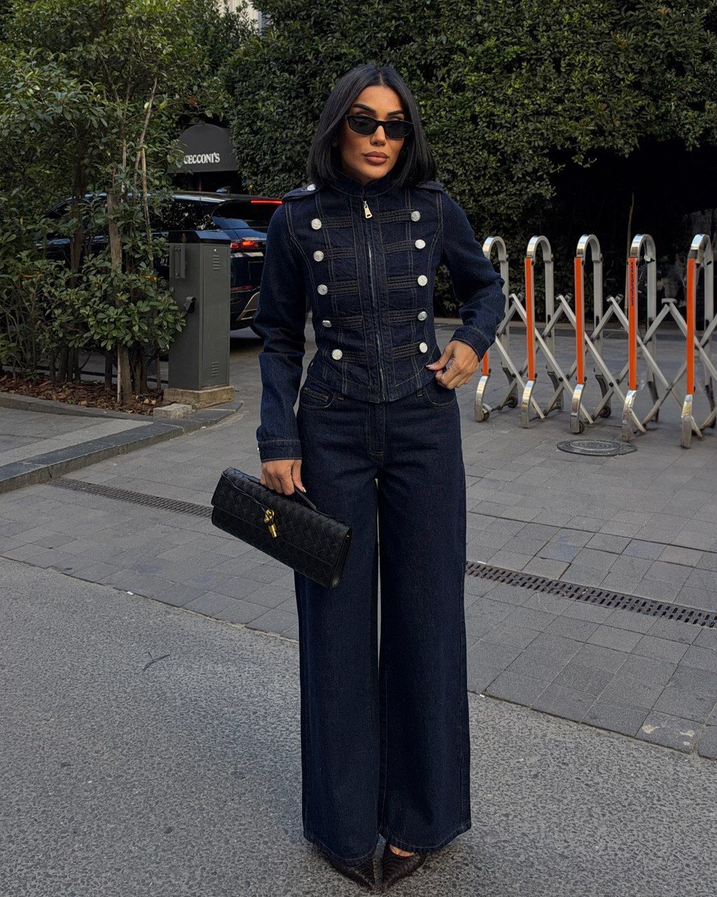 Denim Napolyon Ceket ve Pantolon Takım S — görsel 5/6