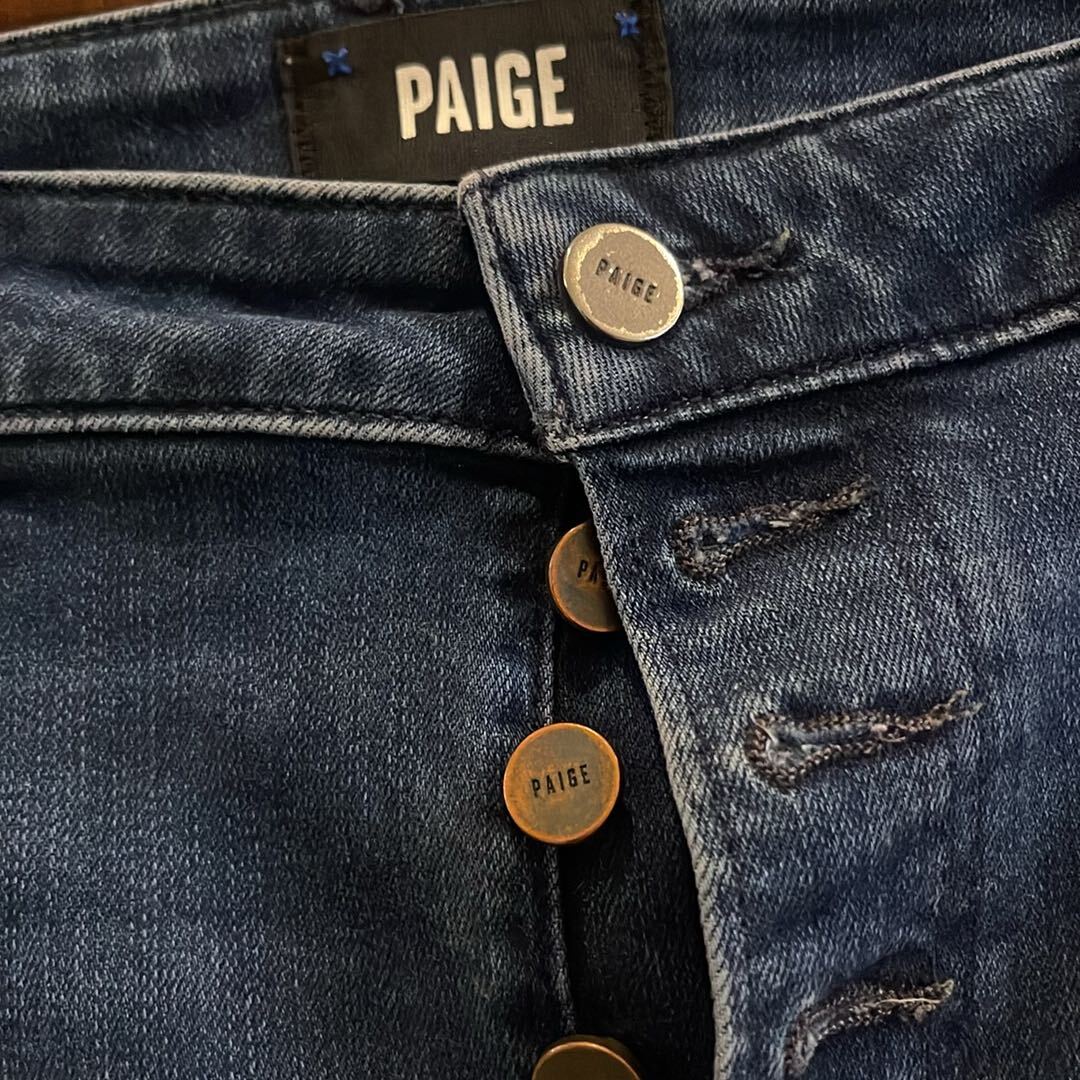 PAIGE Mavi Yüksek Bel Jean Pantolon — görsel 3/7