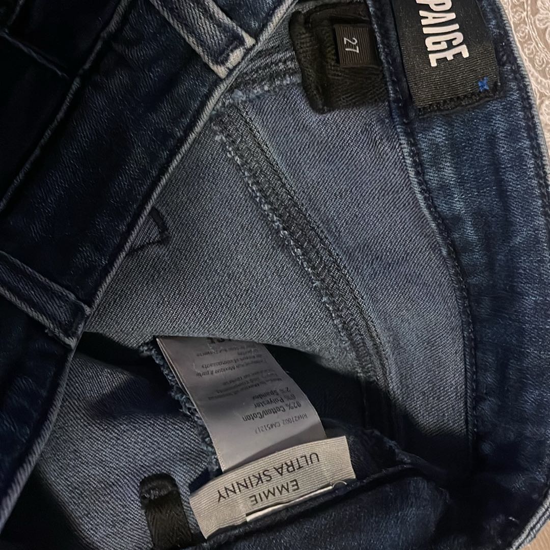PAIGE Mavi Yüksek Bel Jean Pantolon — görsel 6/7